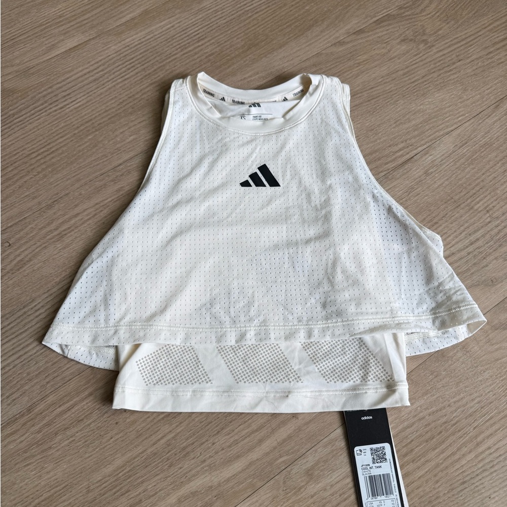 Adidas Cream Mesh Tank Top